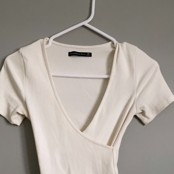 Abercrombie & Fitch Cream/Ribbed Bodysuit XS - Picture 2 of 2